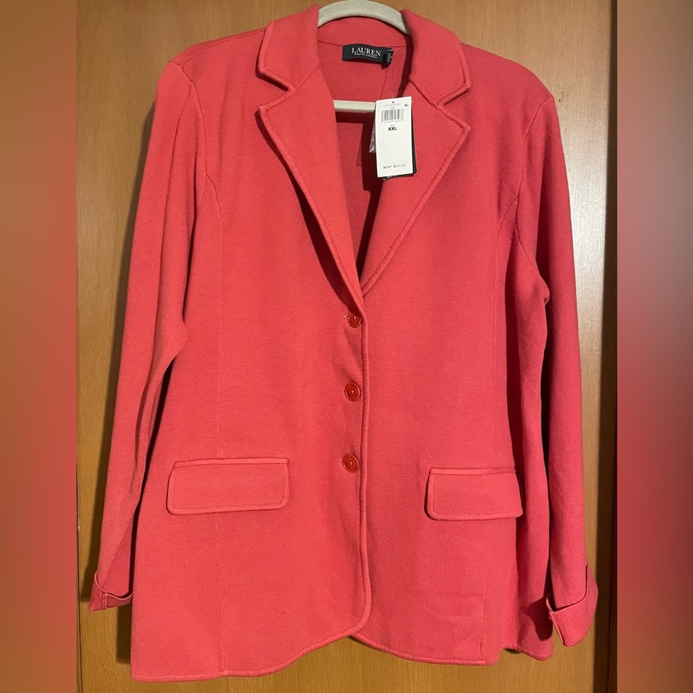 Ralph Lauren Women’s Plus XXL Soft Coral Blazer